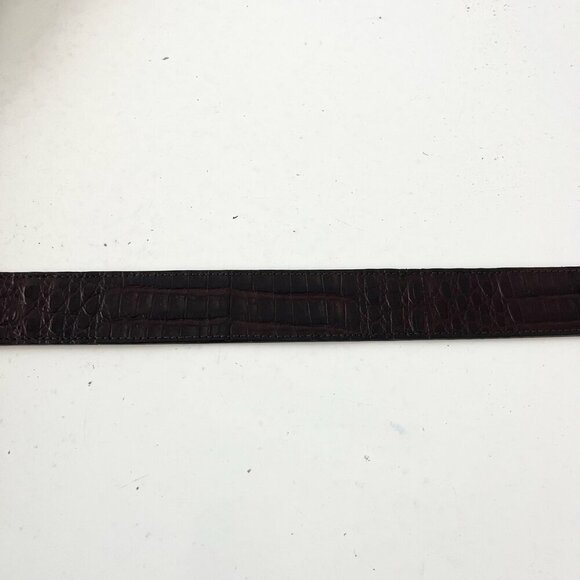 NEW Rod Patrick Boots Mens Western Belt 1.5 in Taper 30 in Brown Caiman Leather - Picture 5 of 8